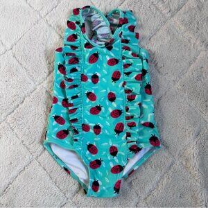 Wave Zone | Aqua Ladybug One Piece Swimsuit | Size 3T